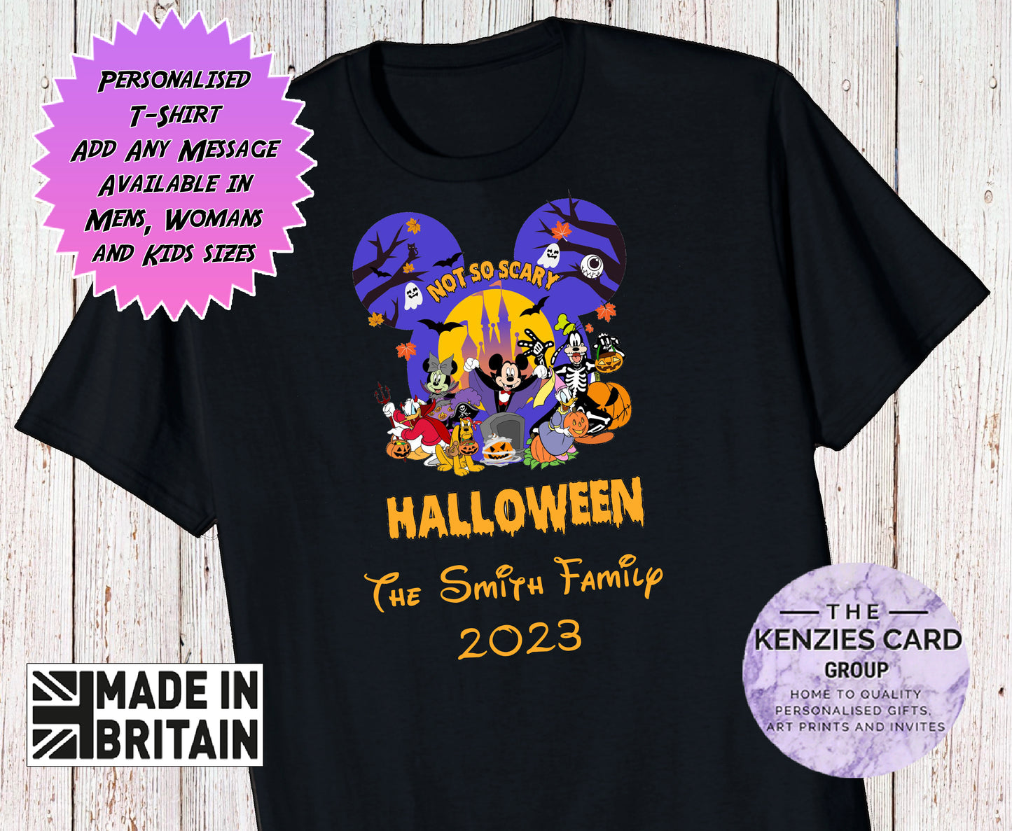 Personalised Mickey's Not So Scarry Halloween Matching Family Trip T-Shirts