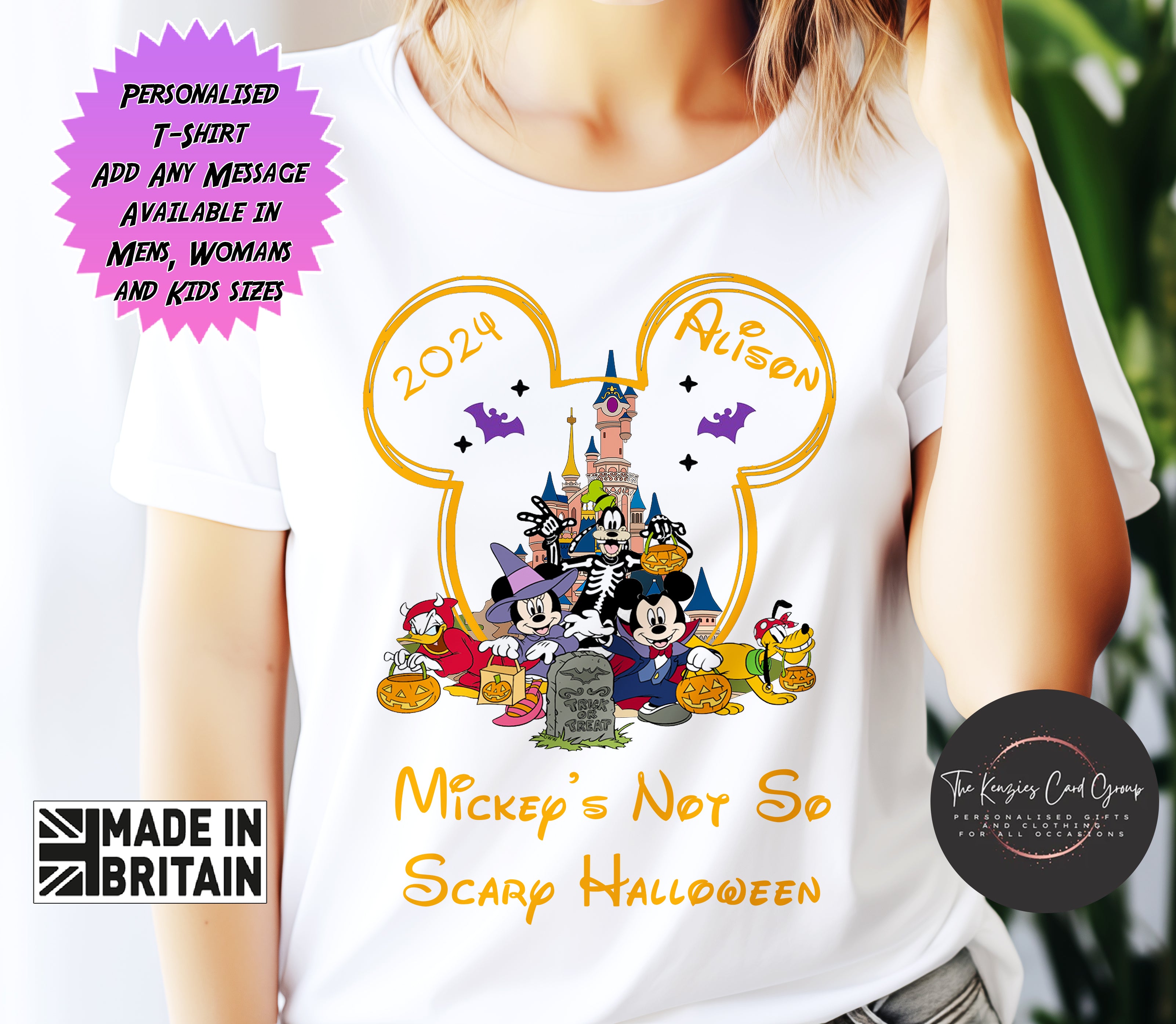 Personalised Mickey s Not So Scary Halloween Matching Family Disney Tr The Kenzies Card Group