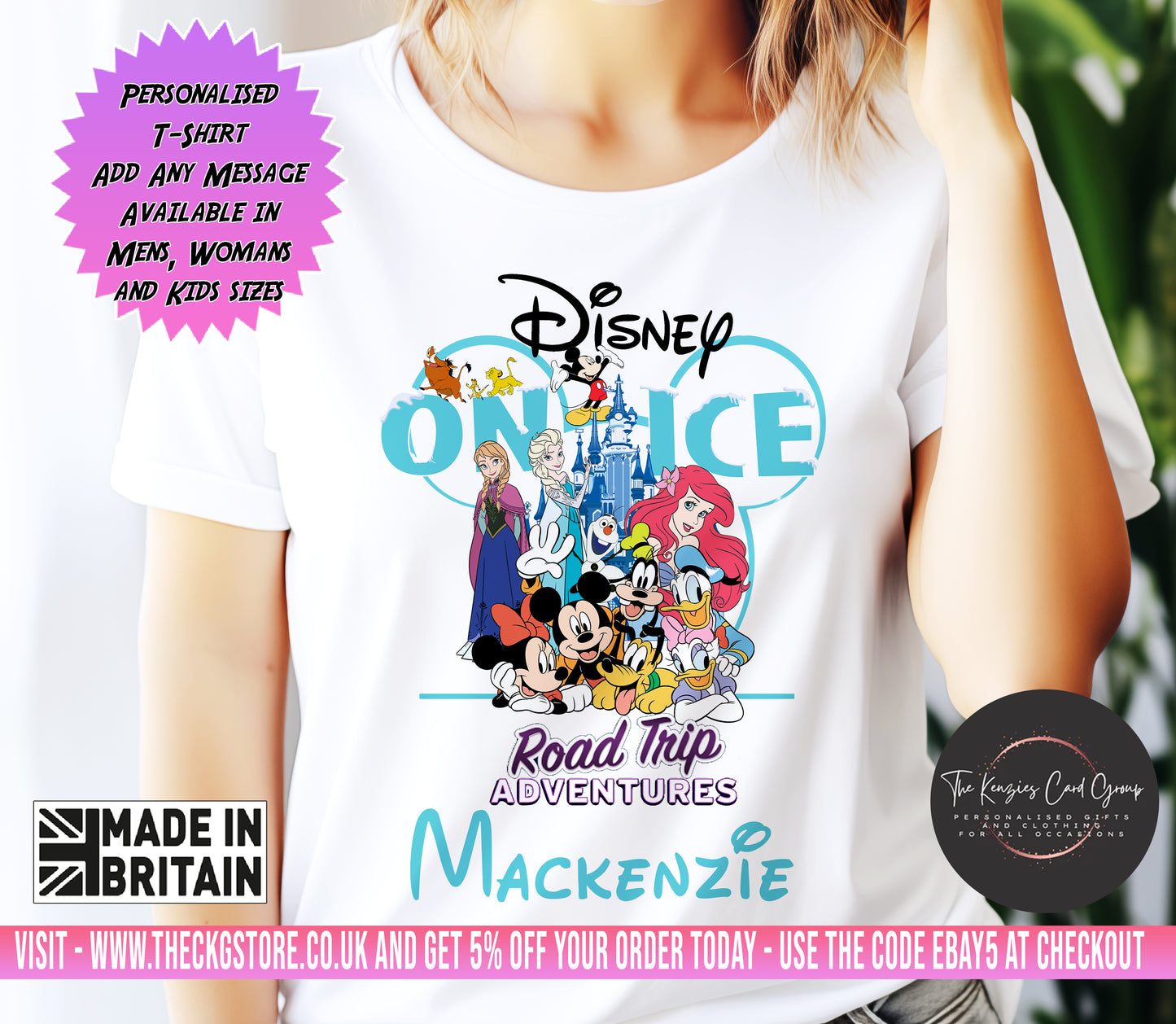 Personalised Disney On Ice UK Tour - Matching Family T Shirt 2024 Edition