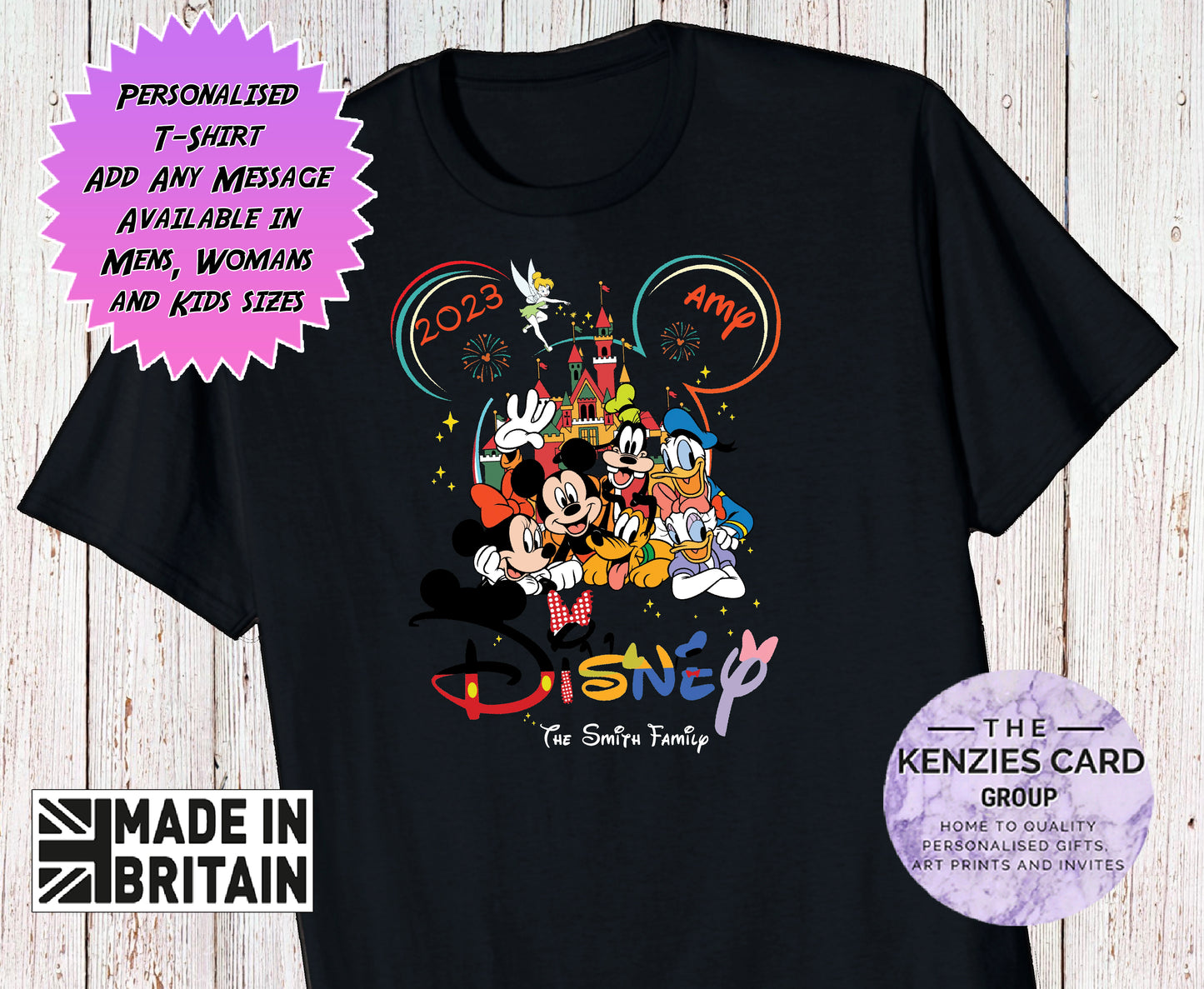 Personalised Disneyland Paris T-Shirts Matching Family First Disney Trip