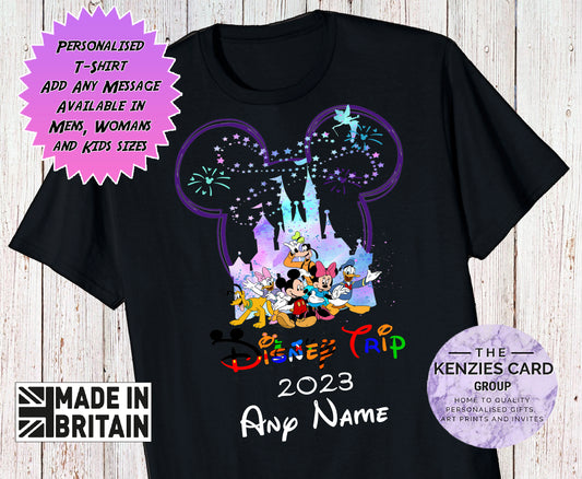 Personalised Disneyland Paris T-Shirts Matching Family First Disney Trip