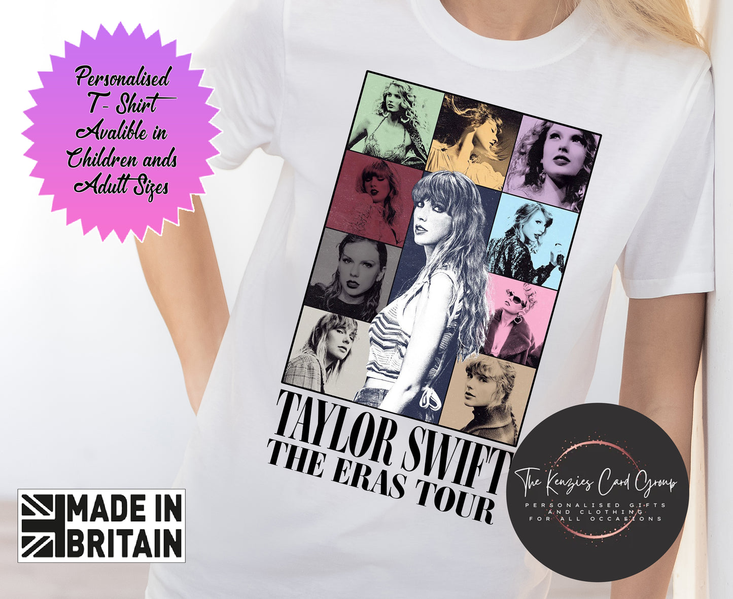 Personalised Taylor Swift Eras Tour Vintage Style T Shirt