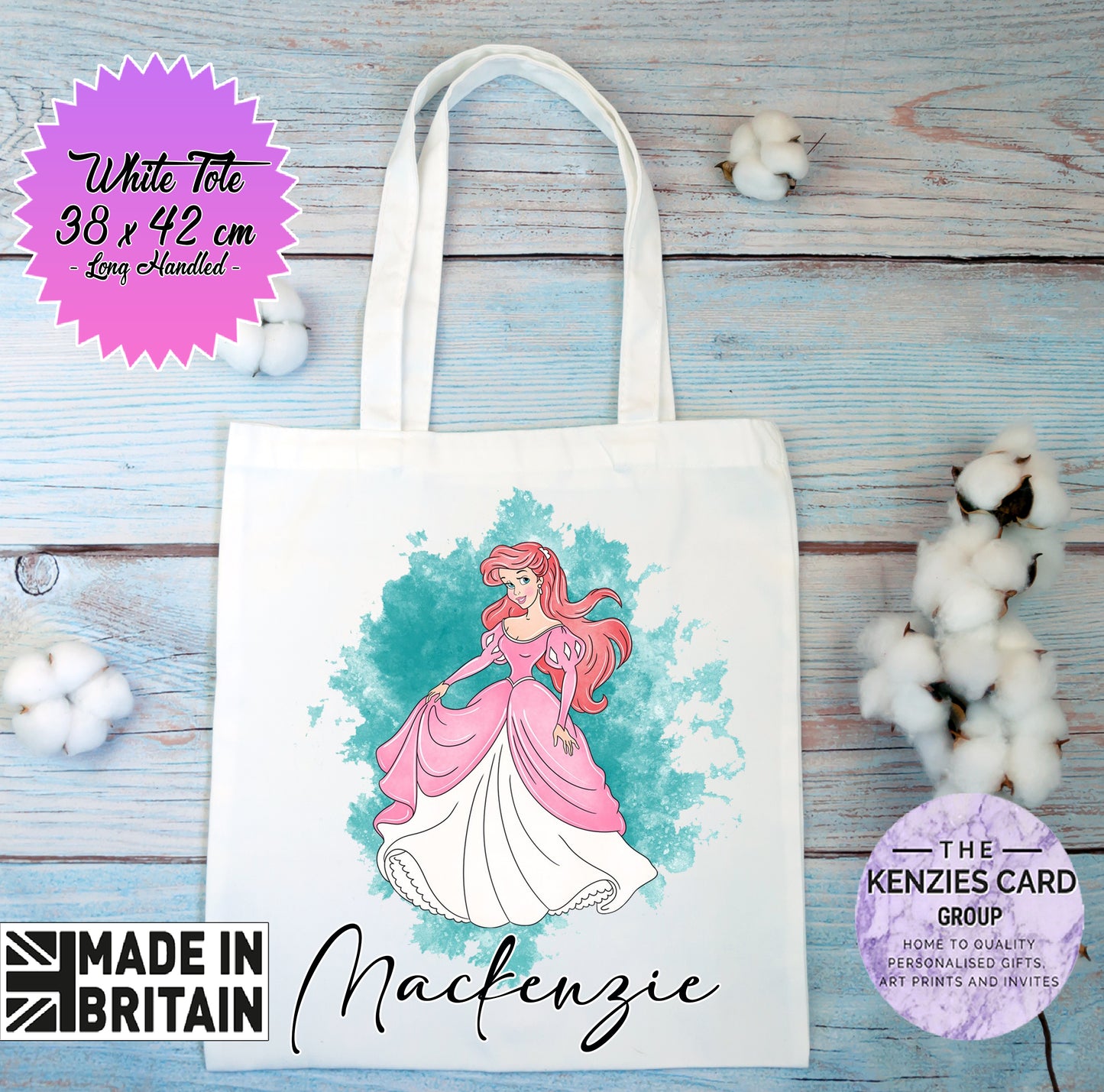 Personalised Disneys Little Mermaid - Princess Ariel Custom Tote Bag