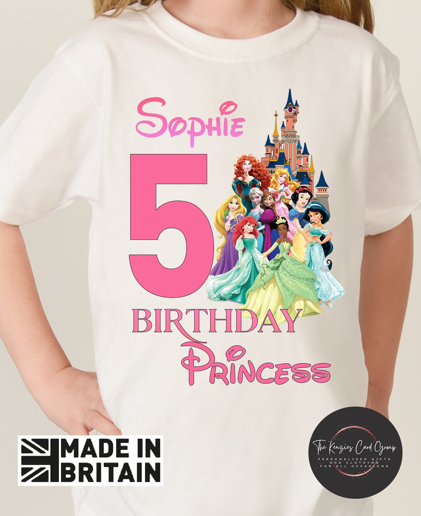 Personalised Disney Princess Birthday Princess T-Shirts