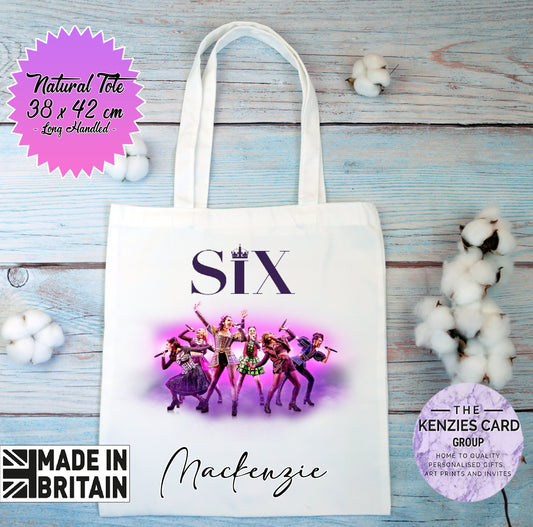 Personalised Six The Musical Tote Bag - Long Handled Edition