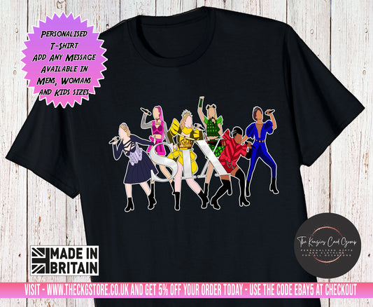 Personalised Six The Musical West End UK Tour T Shirt- Six Queens Edition