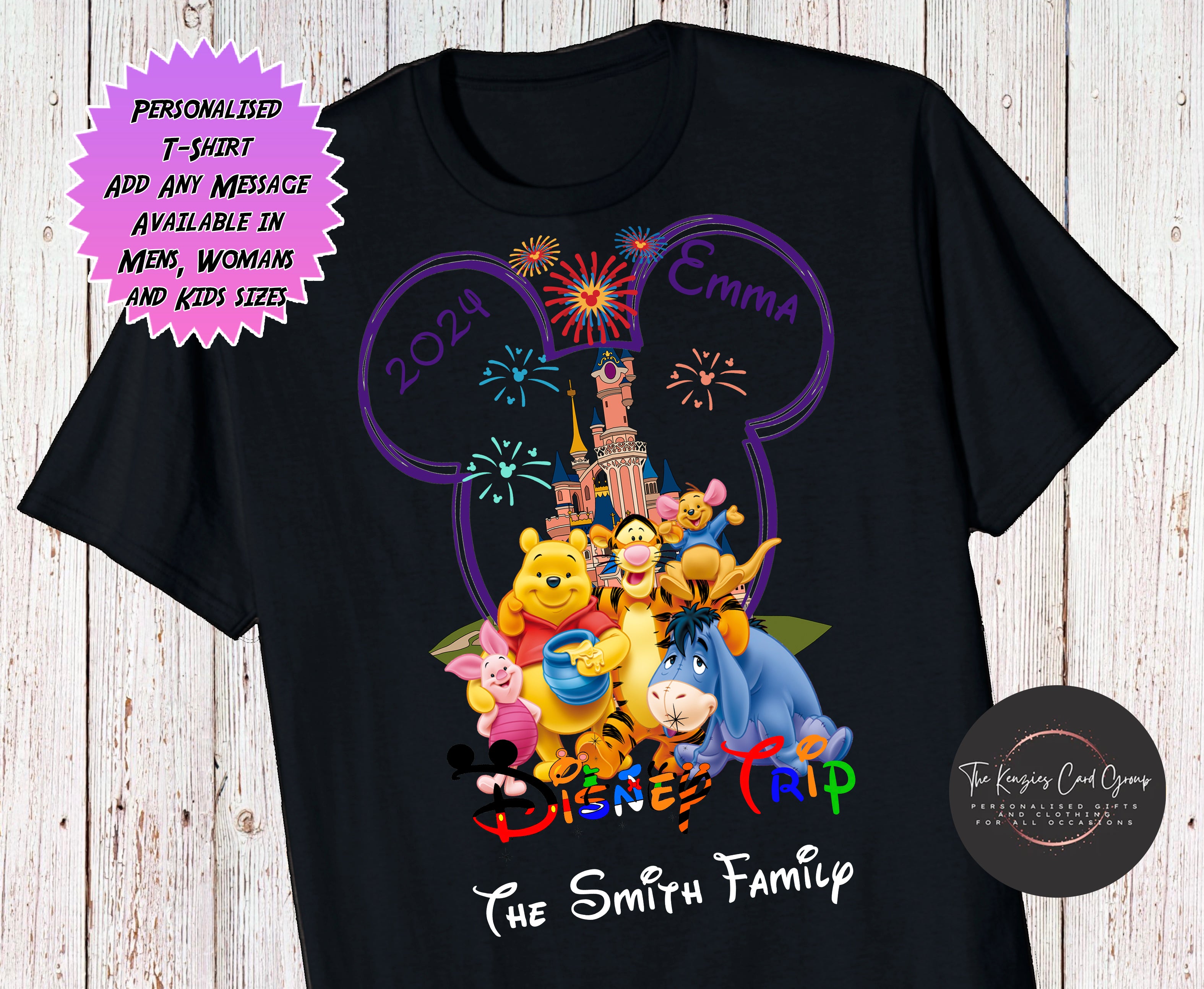 Personalised Disneyland Paris Disney World T Shirts Matching Family Fi The Kenzies Card Group