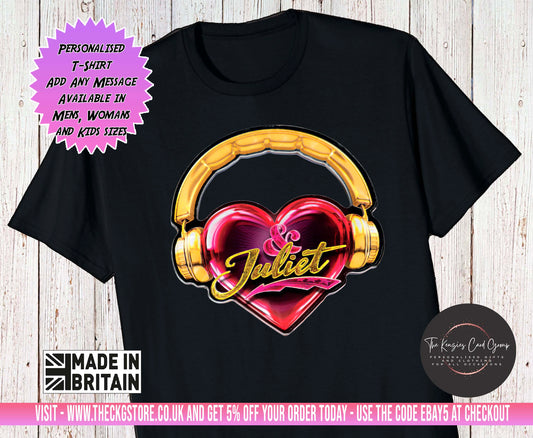 Personalised & Juliet The Musical West End UK Tour T Shirt- Headphone Edition