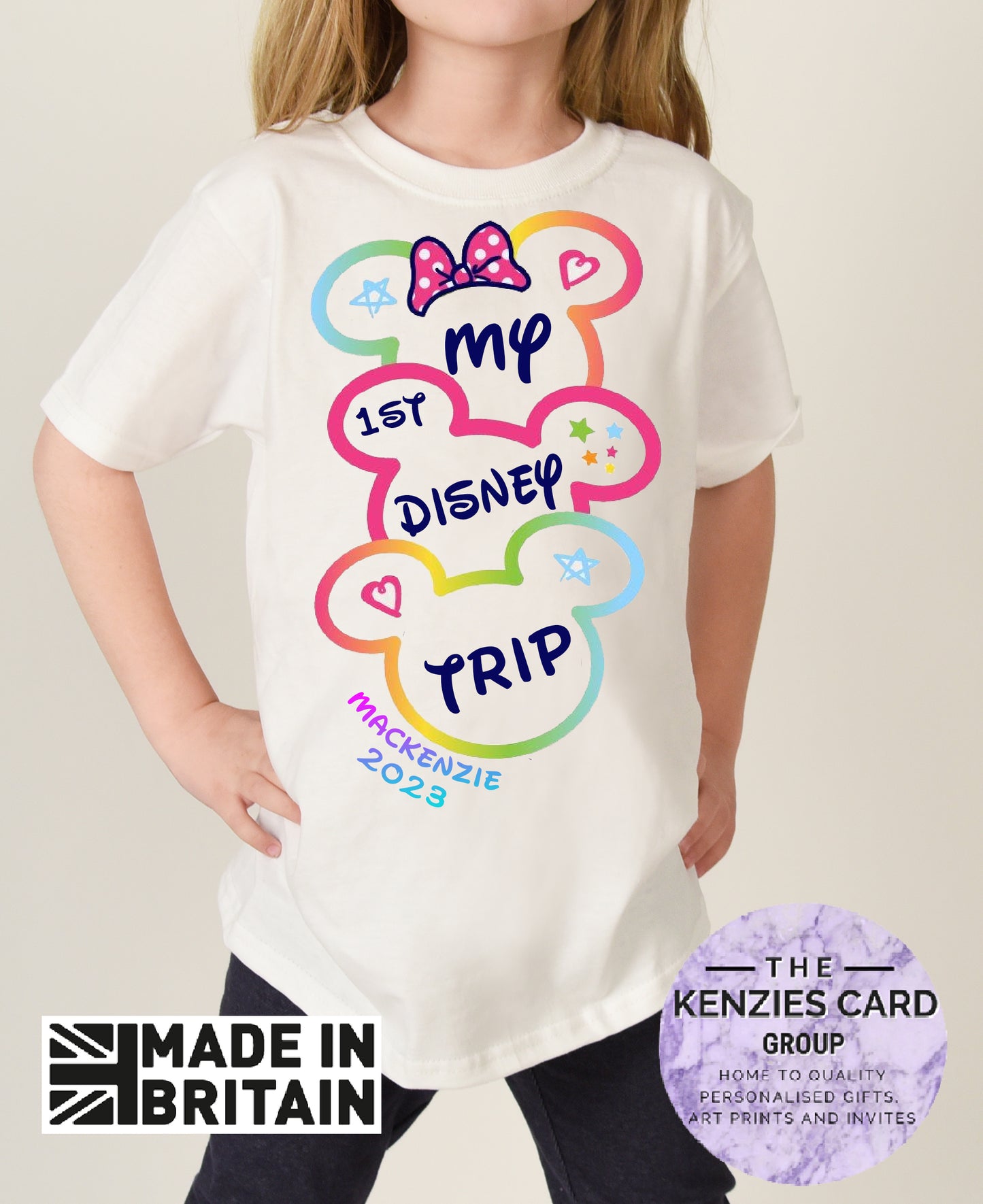 Personalised My First Disney Trip - Disneyland Paris Disneyworld Matching Family T Shirt