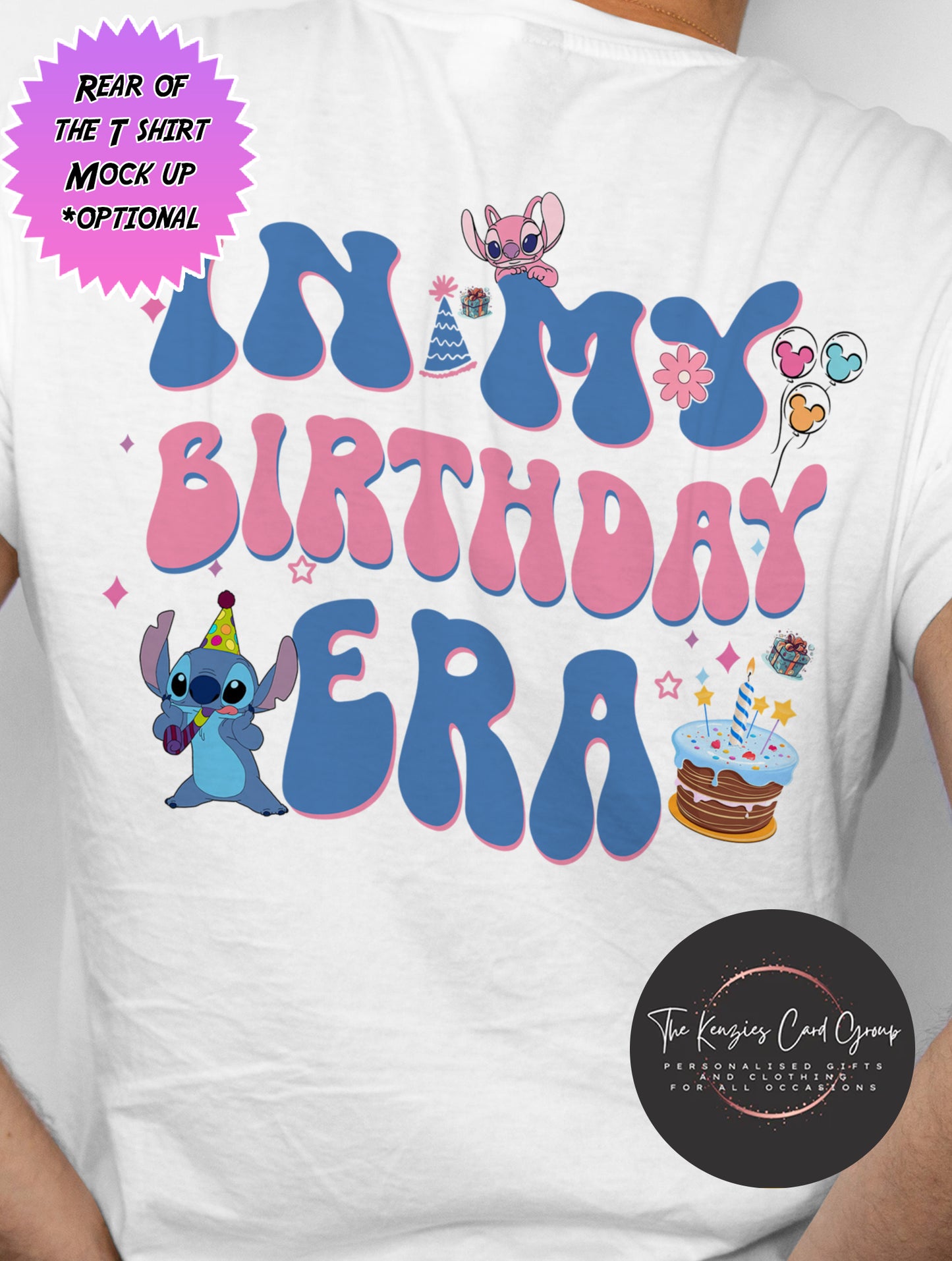 Personalised Disney Lilo and Stitch - Birthday T Shirt - Birthday Era T Shirt