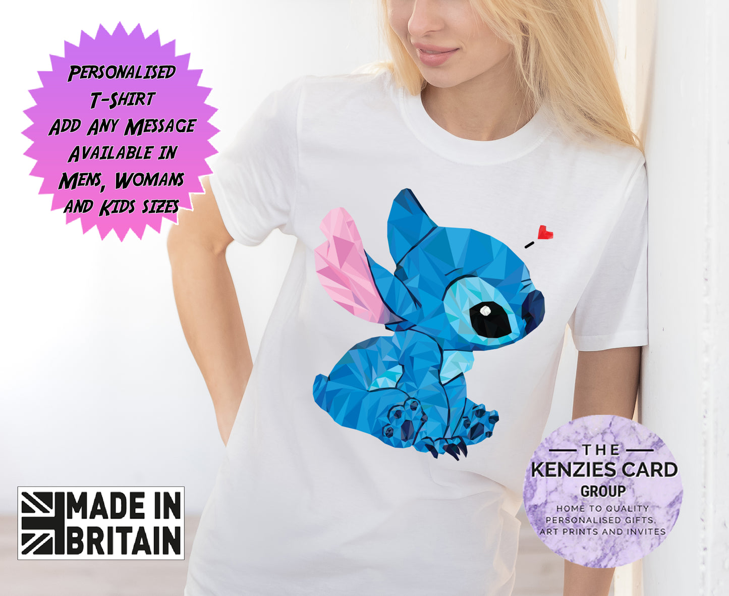 Personalised Disneys Lilo and Stitch Cubic Stitch T Shirt